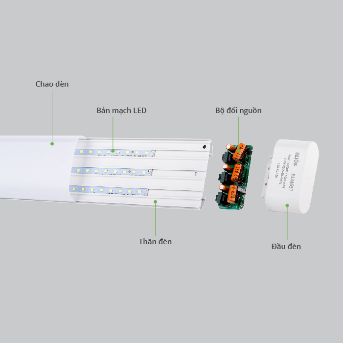 Bộ đèn LED Mica M65 (1200mm-60W)